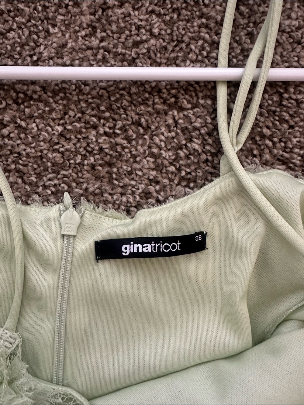 ASOS Light Green Lace Appliqué Maxi Dress - Picture 4 of 4